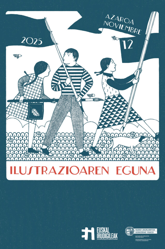 Cartel del dia de la Ilustración Vasca por Elena Odriozola